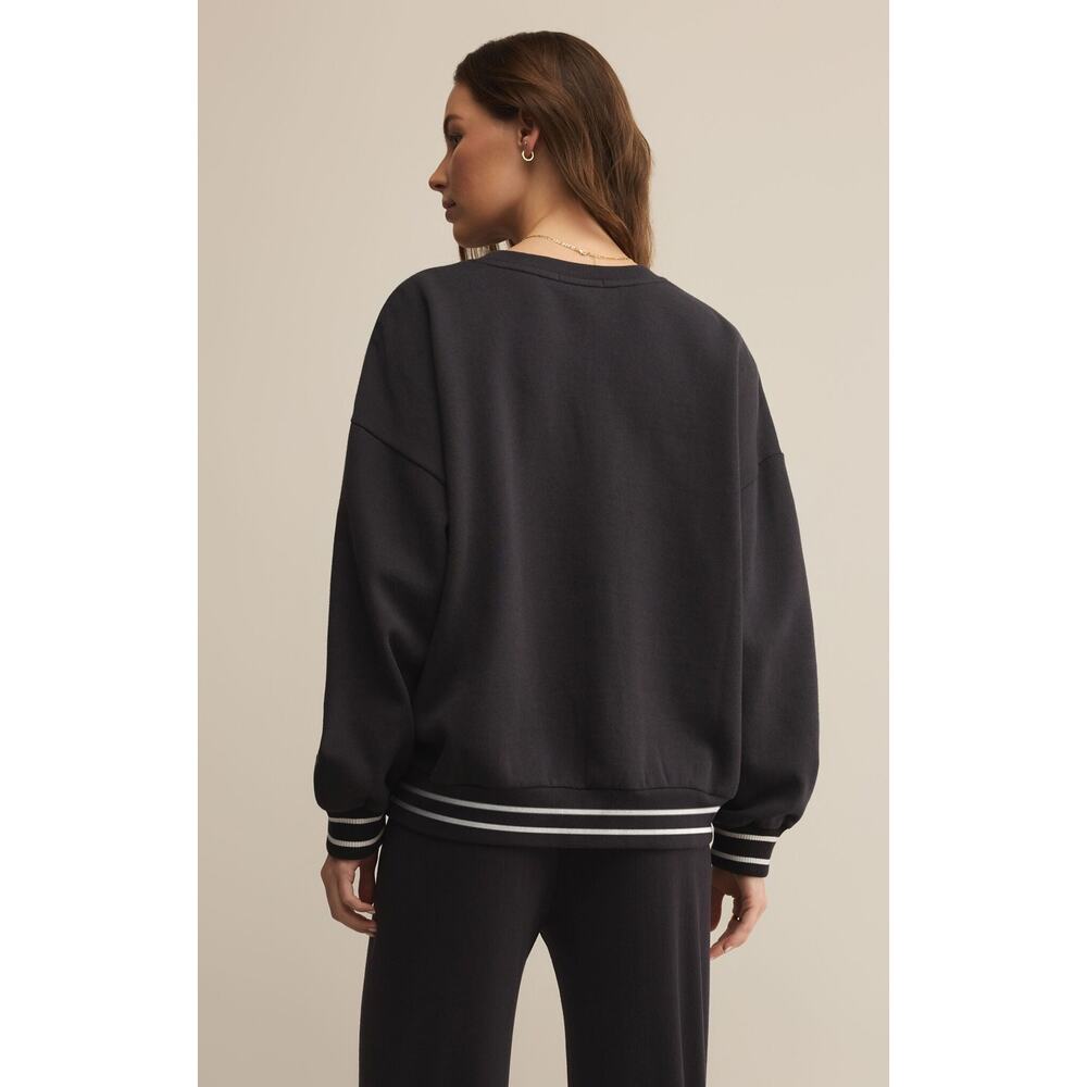 Z Supply Oversized Go Team Sweatshirt NWT SIZE XS S M - Picture 3 of 4